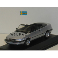 SAAB 900 Cabrio SE zilvergrijs metallic SMCC 1:43