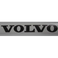 Sticker aluminium lichtmetalen velg VOLVO 75 x 10 mm. zwart