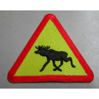 Badge eland verkeersbord / geborduurd / opstrijkbaar