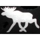 Sticker eland 40 x 28 mm. zilvergrijs metallic