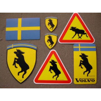 Sticker steigerende eland GROTE SET 7 delig