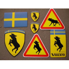 Sticker steigerende eland GROTE SET 7 delig