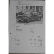 Afstelgegevens Volvo 164 1969-1971 Olyslagers