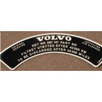 Sticker Volvo luchtfilter 687147 B20 Stromberg