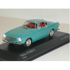 Volvo P1800 1969 turquoise rood interieur Minichamps 1:43 