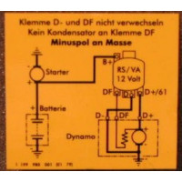 Sticker Volvo spanningsregelaar gelijkstroom dynamo B18