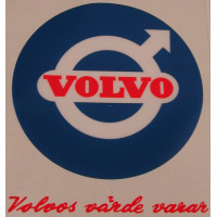 Sticker Volvo's värde varar + Volvo logo