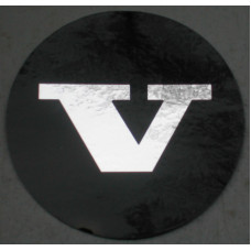 Sticker wieldop V universeel 42 mm. chroom