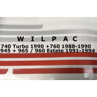 1394471 Reflecterende bumper striping sticker set Volvo 740 Turbo 760 945 965 estate