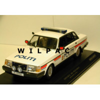 Volvo 240 1:18 240GL 244 POLITI Noorse Politie Minichamps blauw rood wit