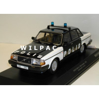 Volvo 240 1:18 240GL 244 POLIS Zweedse Politie Minichamps Zwart Wit