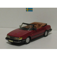 SAAB 900 Cabrio Turbo donkerrood 1987 Somerville #130 1:43