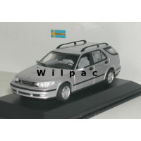 SAAB 9-5 Estate 1999 zilvergrijs metallic Minichamps 1:43