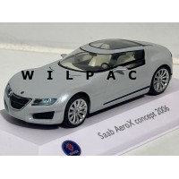 SAAB Aero X Concept prototype zilvergrijs metallic Atlas 1:43