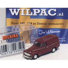 Volvo Duett P210 bestelwagen 1:87 donker rood Brekina 