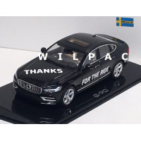 Volvo S90 2016 Thanks for the ride / Lukkien in onyx black zwart metallic Norev 1:43