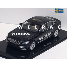 Volvo S90 2016 Thanks for the ride / Lukkien in onyx black zwart metallic Norev 1:43