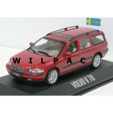 Volvo V70 2000 rood metallic + roofrail Minichamps 1:43