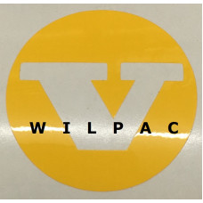 Sticker wieldop Volvo P1800 ES geel 1972 1973 40 mm. 